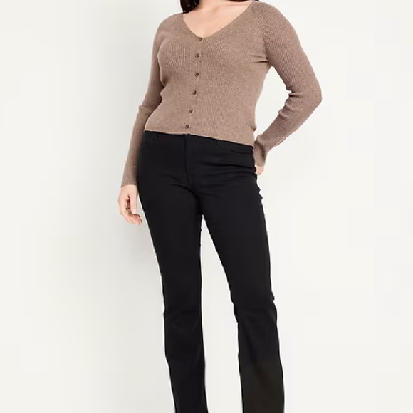 Old Navy Mid-Rise Wow Boot-Cut Pants Black 16 Petite NWT - Picture 1 of 6